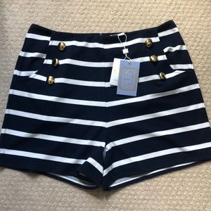 STS Navy / White Striped Shorts S